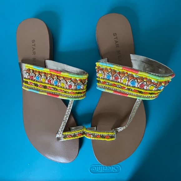 Free People / Star Mela Sabri Beaded Sandals Size Small - Picture 3 of 3